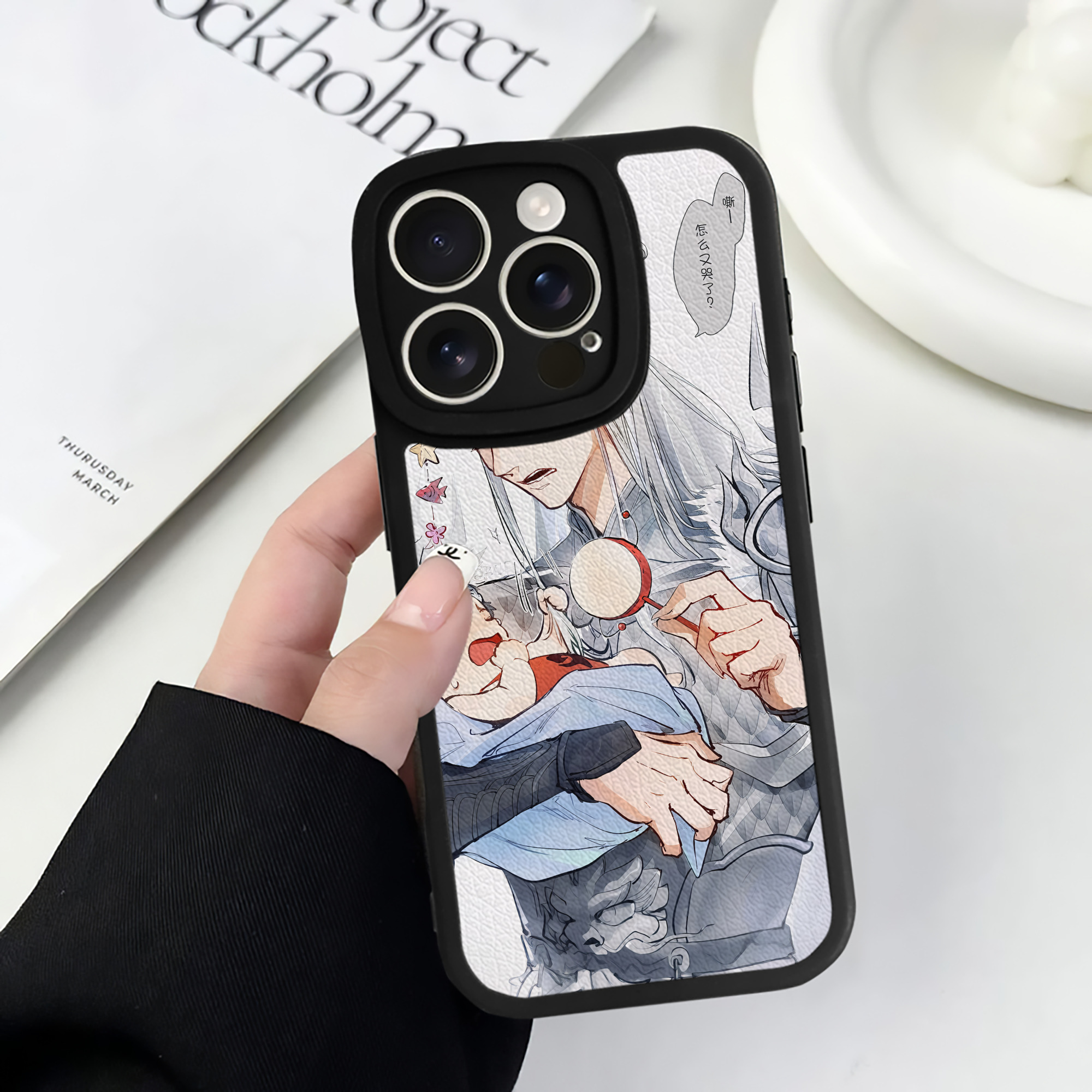 （画像用） Ne Zha 2 ナタ 魔童の大暴れ 【iPhone 16シリーズ対応】シリコンスマホケース（レザー調） 材質：シリコン